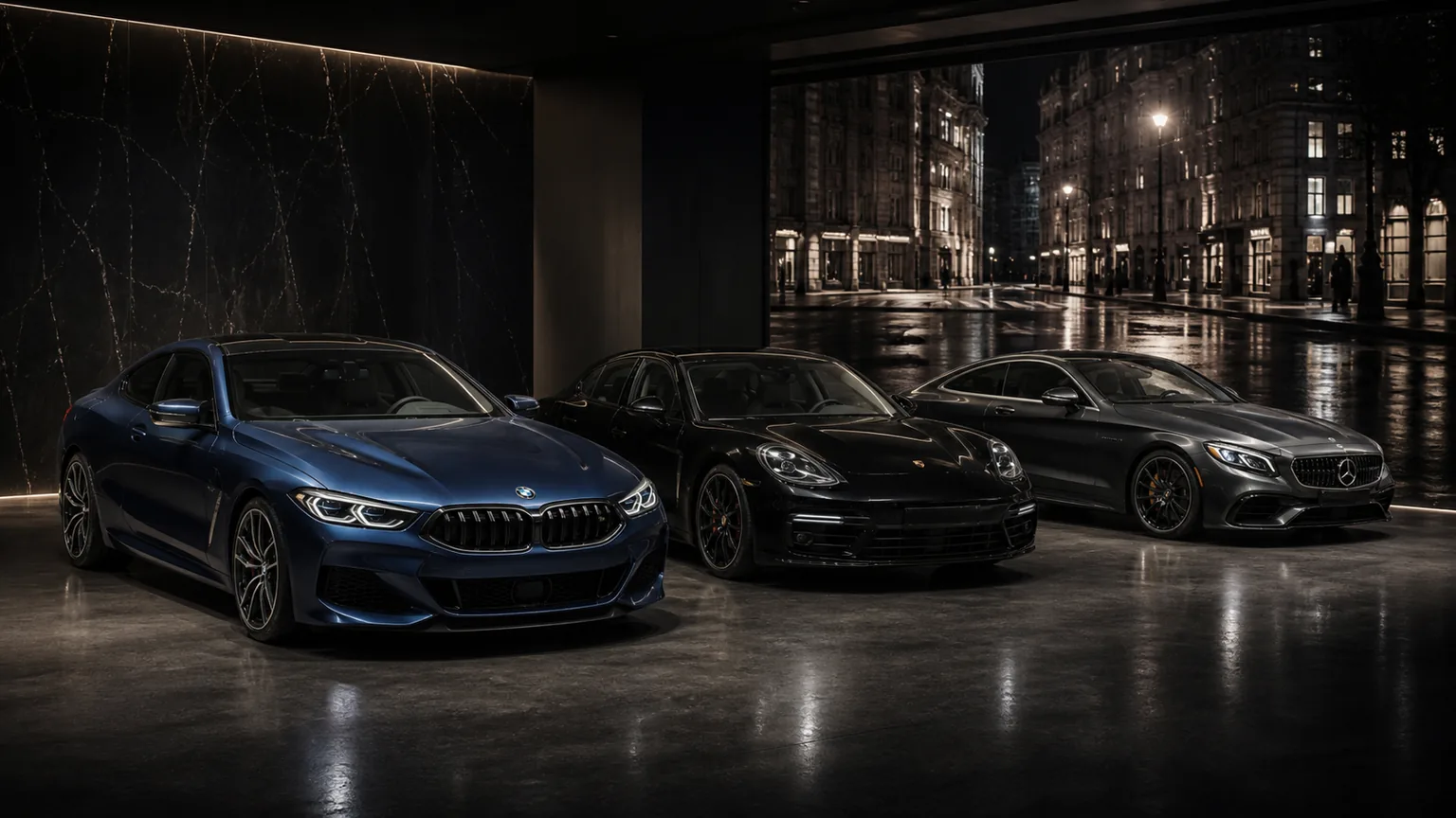 BMW M850 într-un studio întunecat